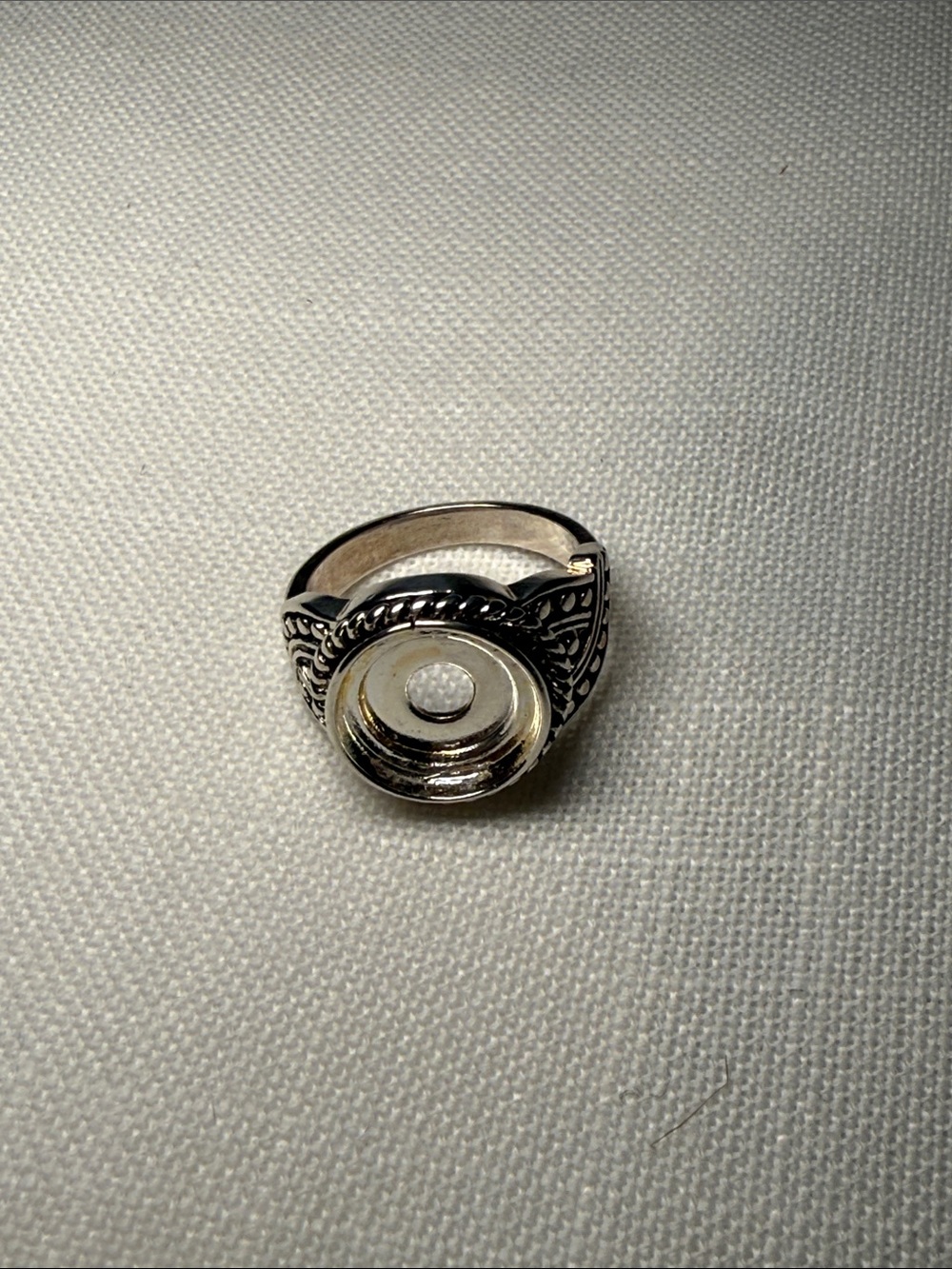 Lotti Dotties Rope Bezel Interchangeable Ring Base Size 7